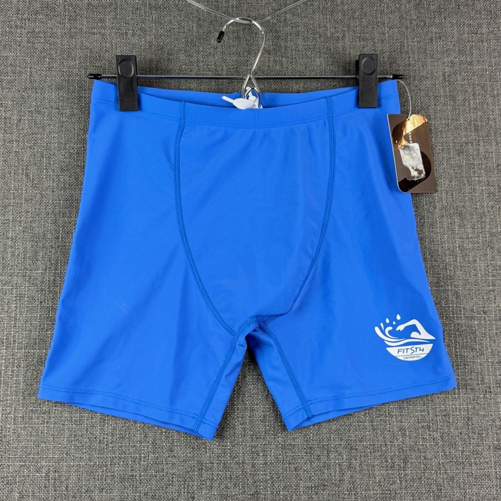 FitST4 Swim‎ Trunks XL Blue Men's Swim Shorts Athletic Quick Dry Logo New